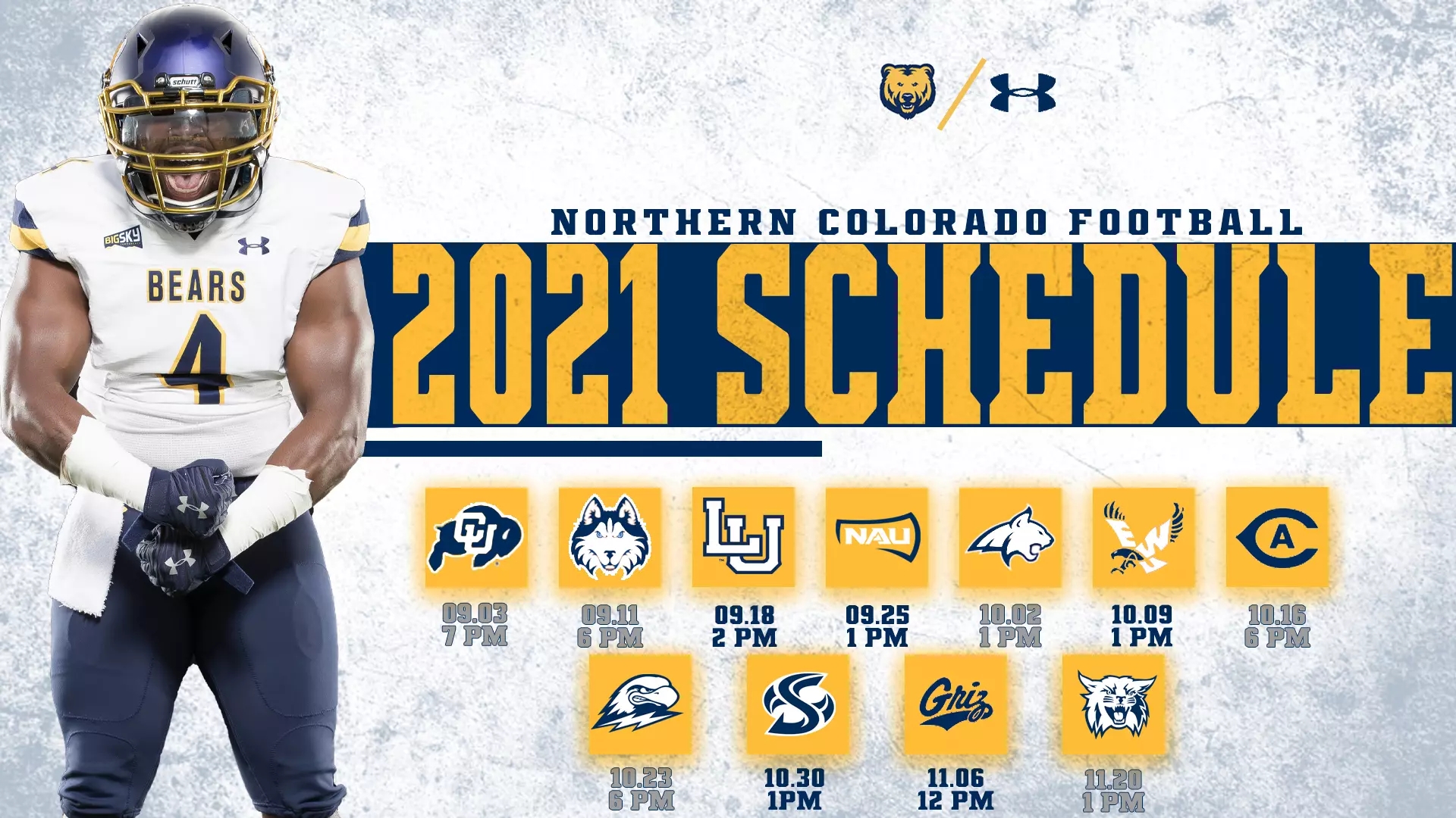 Game Times Set For 2021 Football Season University Of Northern Colorado Athletics