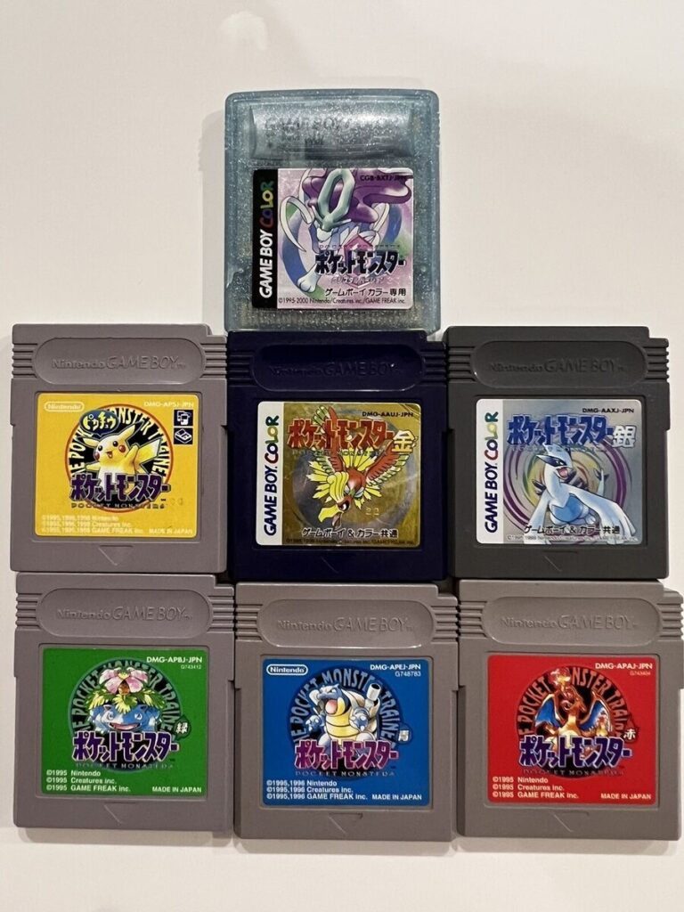 Gameboy Color Pokemon Red Green Yellow Silver Gold Crystal 7 Set GB GBC Nintendo EBay