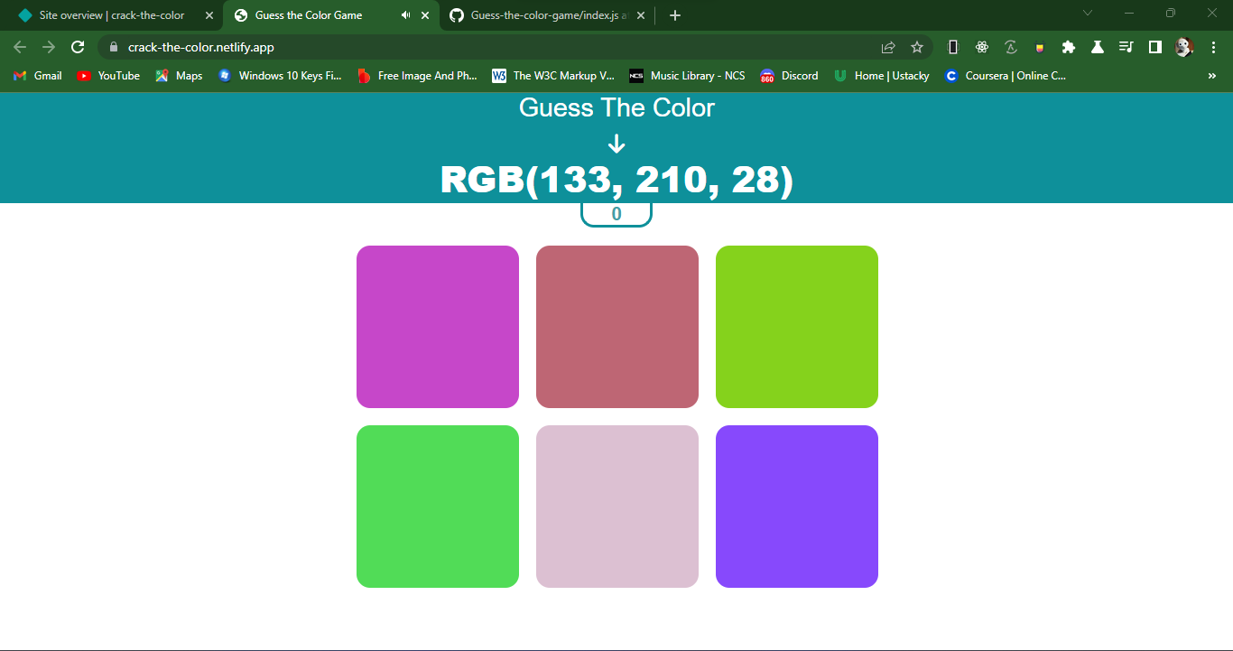 guess the color game