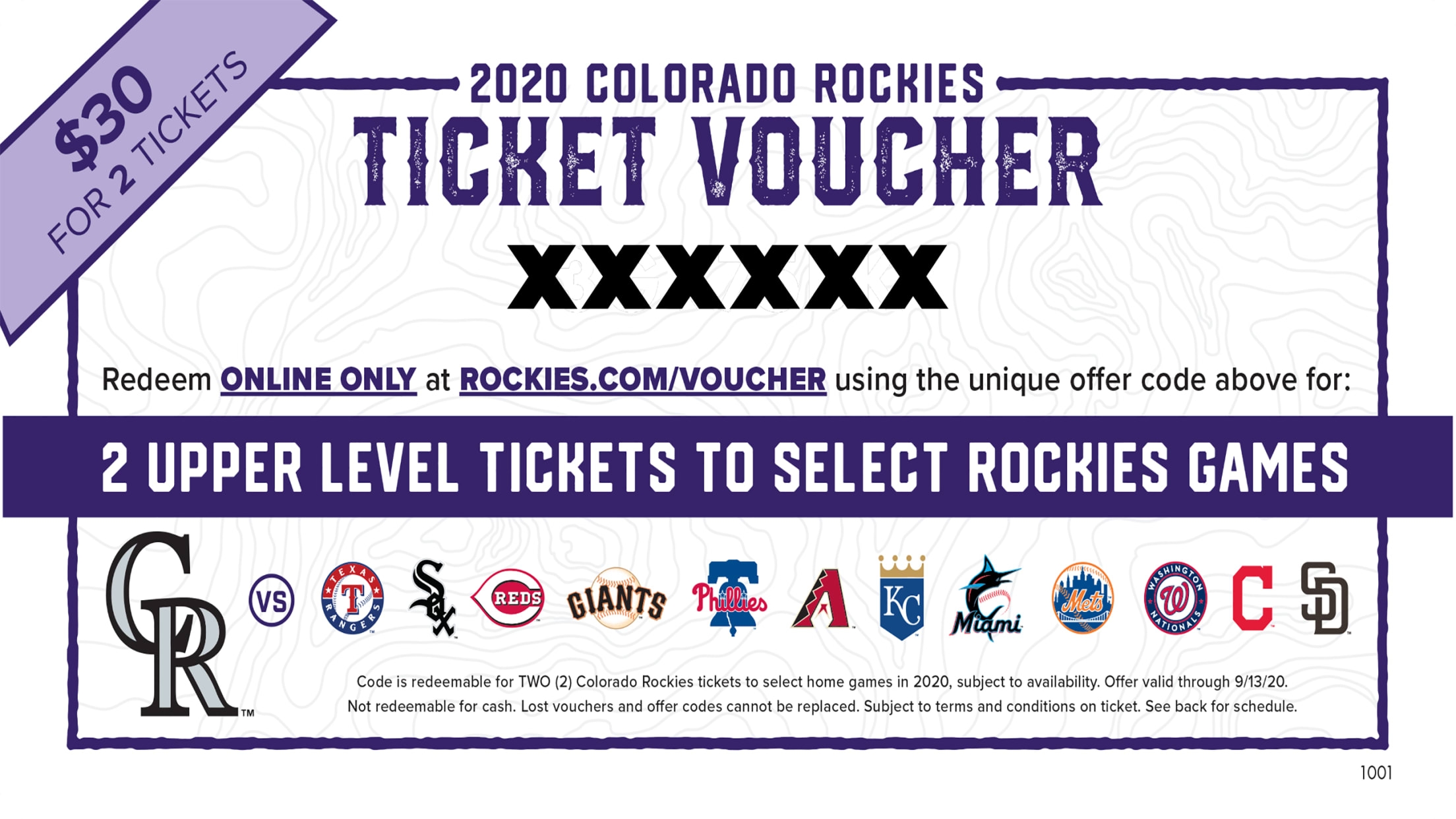 Group Fundraiser Ticket Voucher Redemption Colorado Rockies
