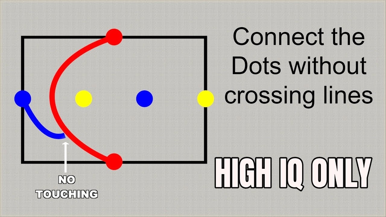 High IQ Test Connect The Dots Of Same Color Without Crossing Lines YouTube