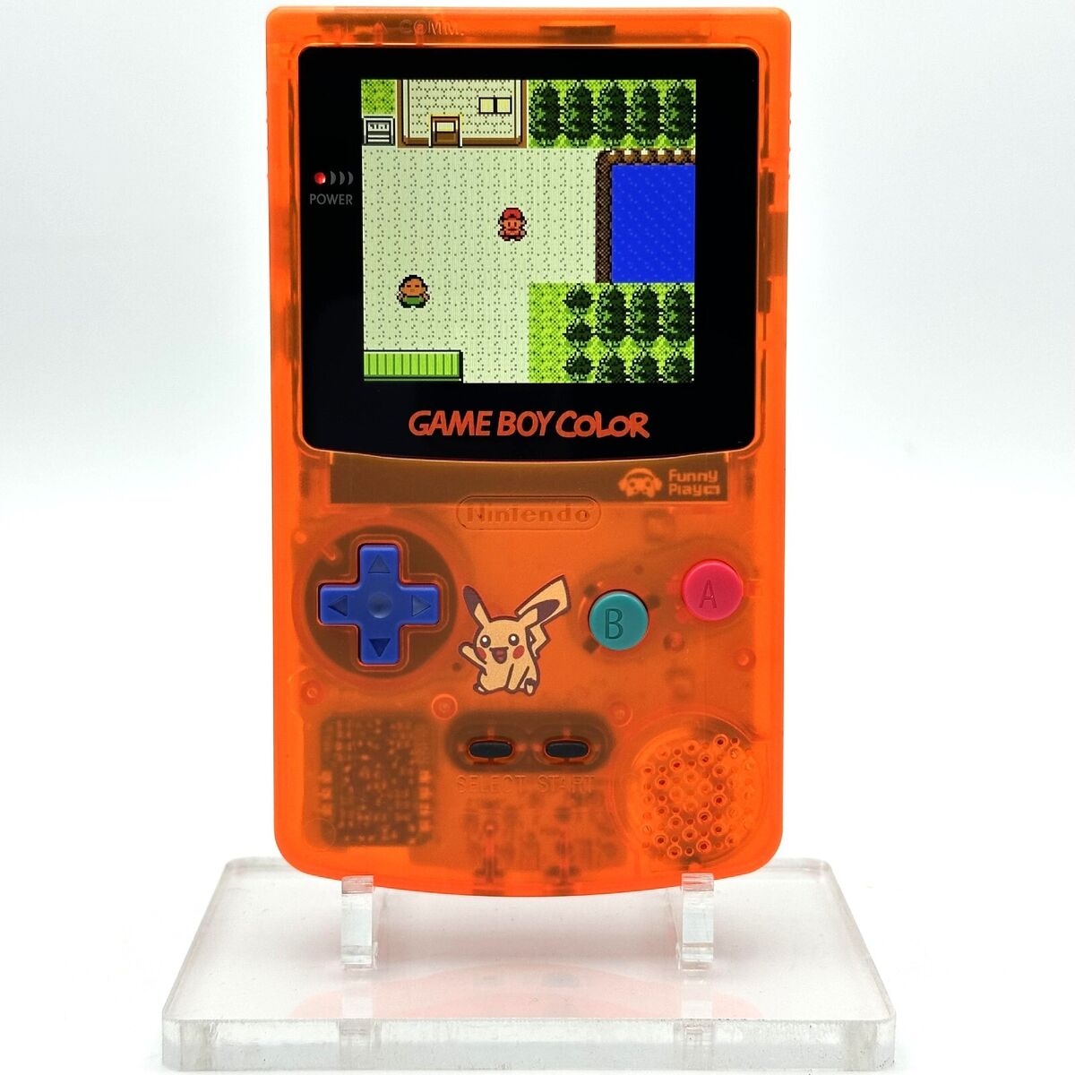 Nintendo Game Boy Color GBC Backlit IPS Mod Console System Orange Pikachu Shell EBay