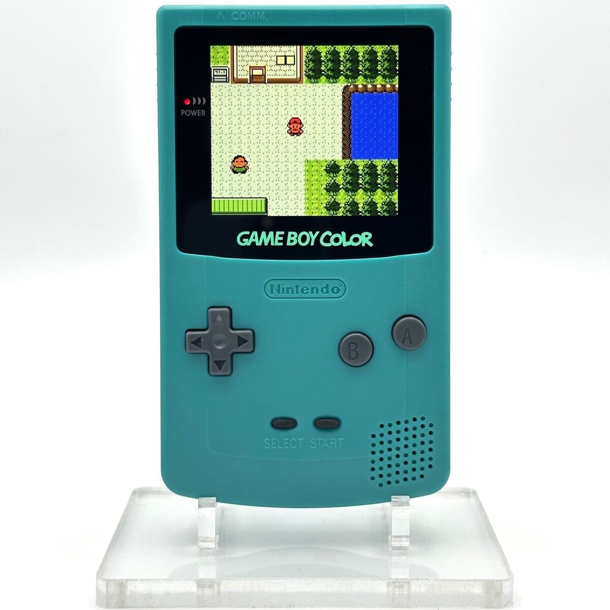 Nintendo Game Boy Color GBC Backlit IPS Mod Console System Teal Blue Shell EBay