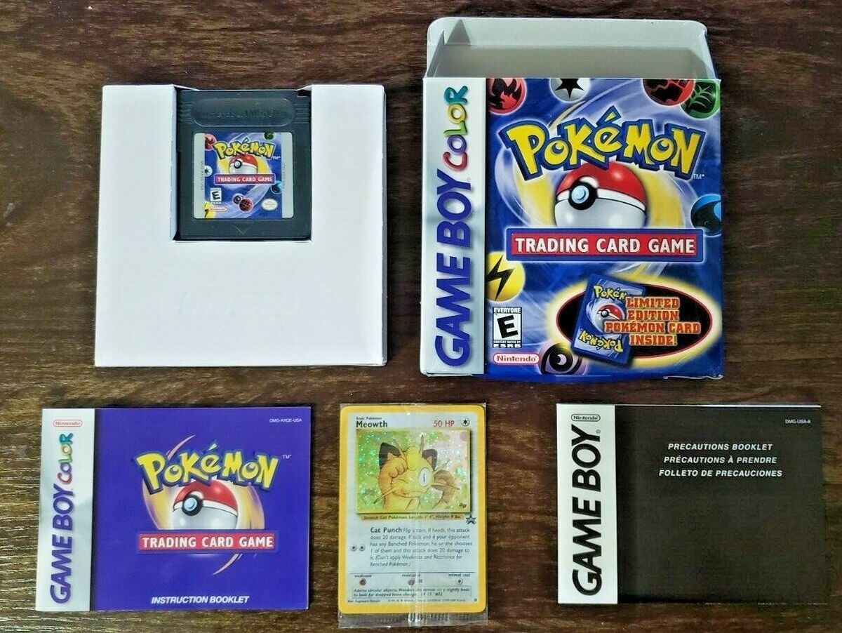 Nintendo Game Boy Color Pokemon Trading Card Game 2000 NTSC U C Complete Manual Included E Everyone Sealed Card Strategy