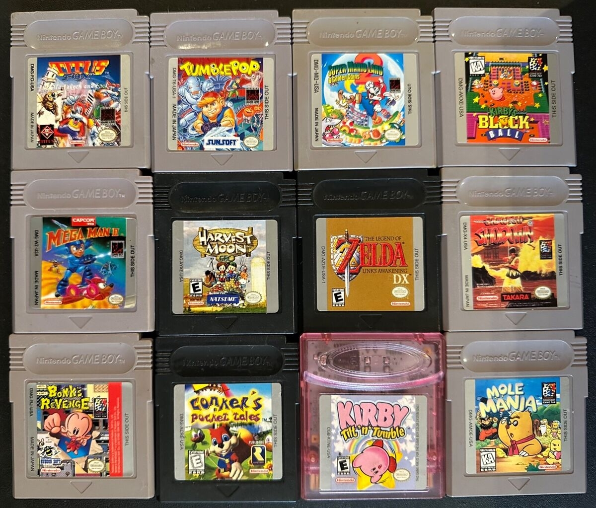 Nintendo Gameboy Gameboy Color Video Games Authentic Tested Mole Mania Kirby ETC EBay
