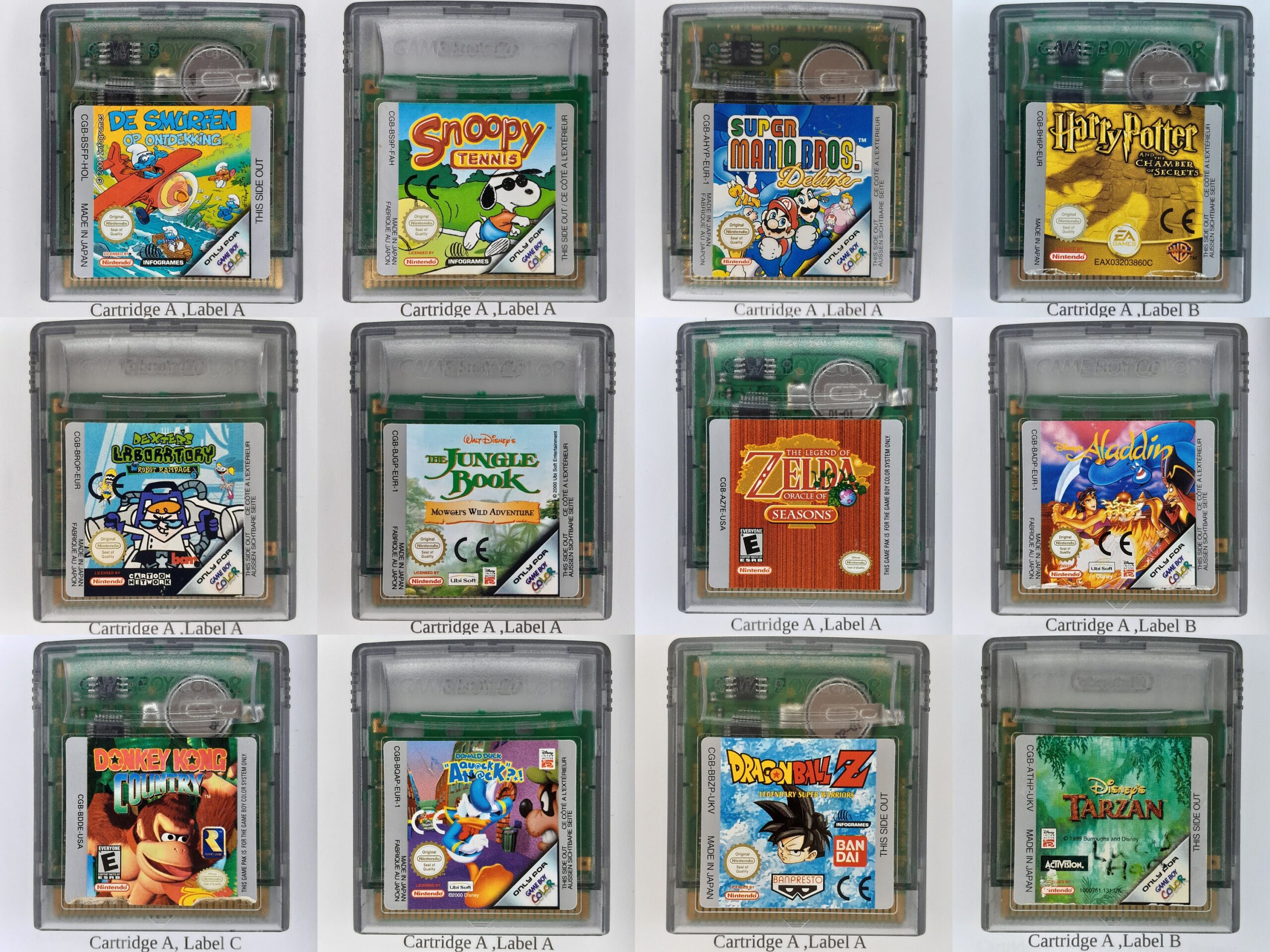 Original Gameboy Color Games All Tested Verified Authentic English Language Mulitilingual Wario Tetris DX Powerpuff Disney Harry Potter Etsy