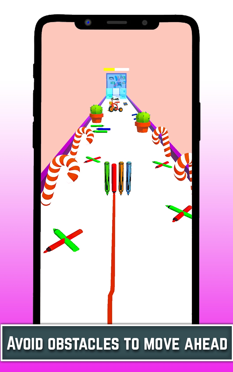 Pencil Race Color Rush Rainbow Colors Pen Line Runner 3D App On Amazon Appstore