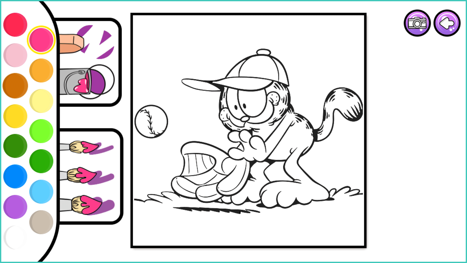  Play Garfield Color Book Game Free Online Coloring Painting Video Game For Kids