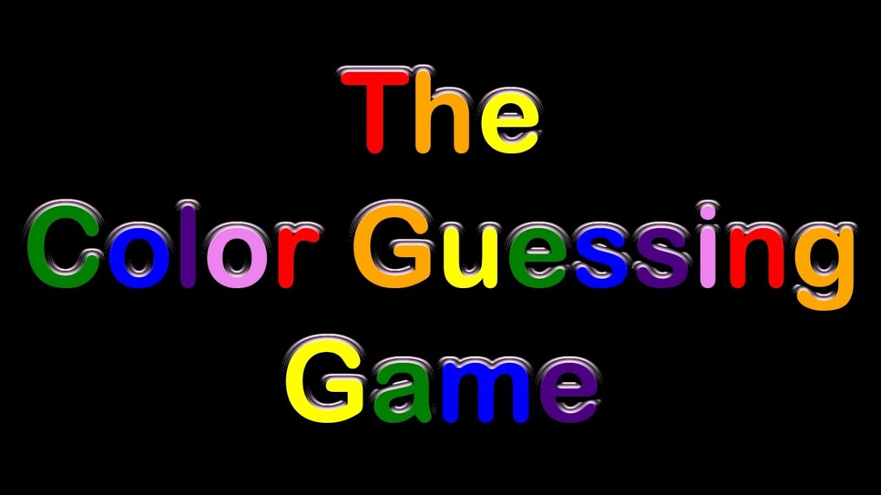 The Color Guessing Game Bobby s Backyard YouTube