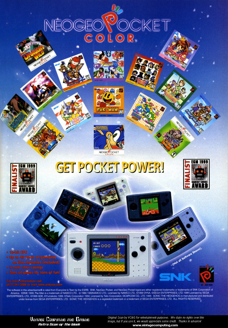 VC G Retro Scan Of The Week SNK Neo Geo Pocket Color